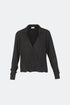 V- Neck Black Lily Shirt