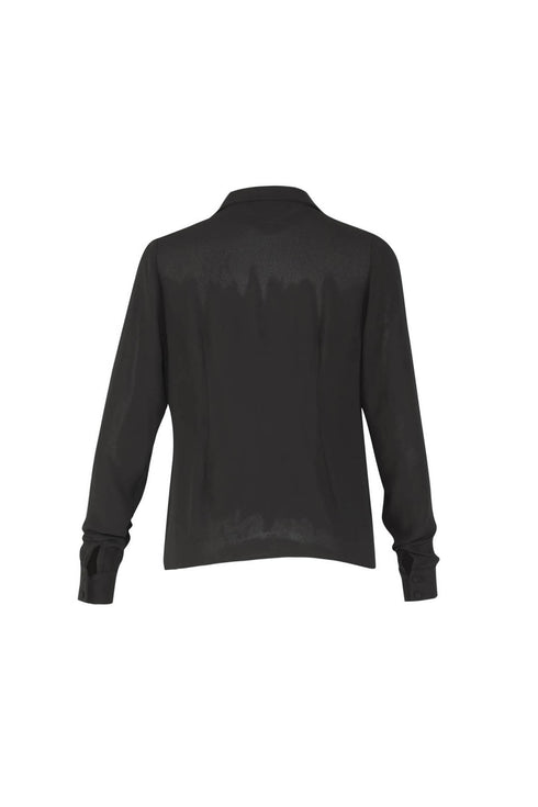 V- Neck Black Lily Shirt