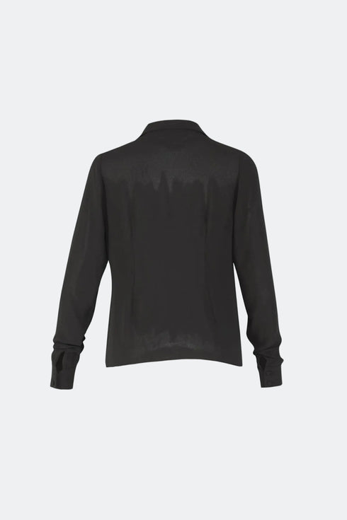V- Neck Black Lily Shirt