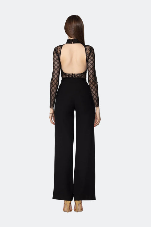 Long Sleeve Turtleneck Lace Top