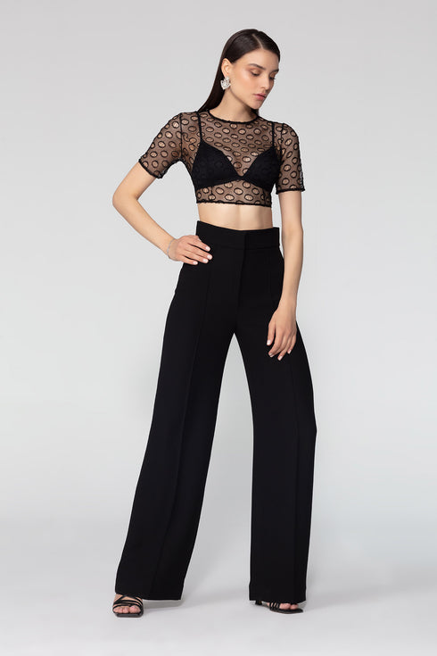 Transparent Lace Short Top