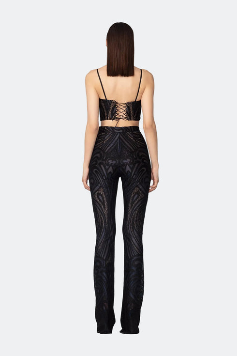 High Waist Flared Trousers