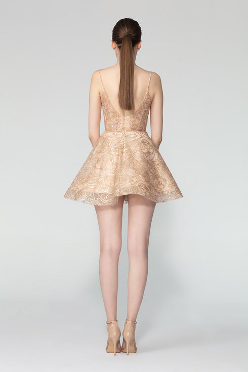 V-Neck Strap Mini Dress