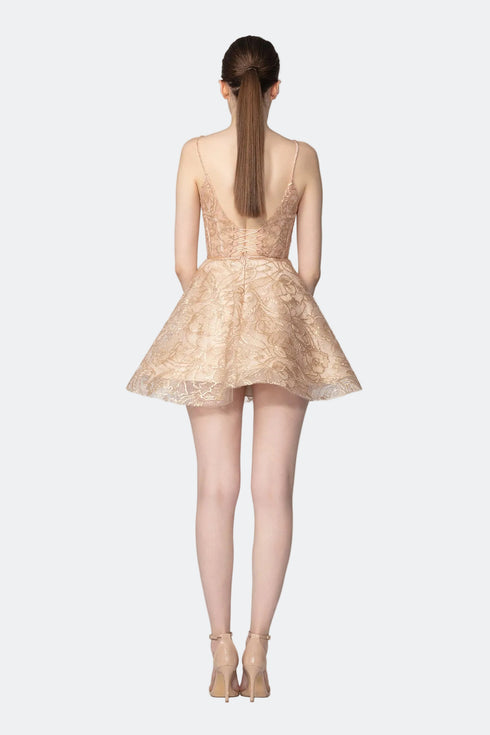 V-Neck Strap Mini Dress