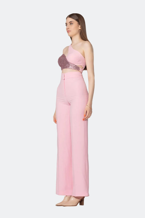 One Shoulder Side Decollete Top