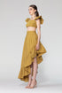 Indian Yellow Asymmetric Long Skirt
