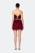 Stone Belted Pile Strapless Mini Dress
