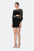 Puff Sleeve Cut Out Mini Dres