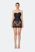 Heart Neck Bustier With Lace Detail Mini Dress