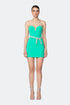 Mini 'V' Decollete Stone Detailed Mini Dress