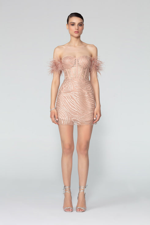 Low-Rise Shoulder Straps Mini Dress