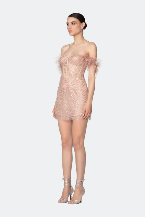 Low-Rise Shoulder Straps Mini Dress