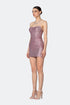 Strapless Sequined Fit Form Mini Dress