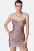 Strapless Sequined Fit Form Mini Dress
