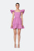 Square Neck Frill Detailed Mini Dress