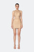 Stone Detailed Lace Mini Dress With Back Decollete