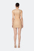 Stone Detailed Lace Mini Dress With Back Decollete