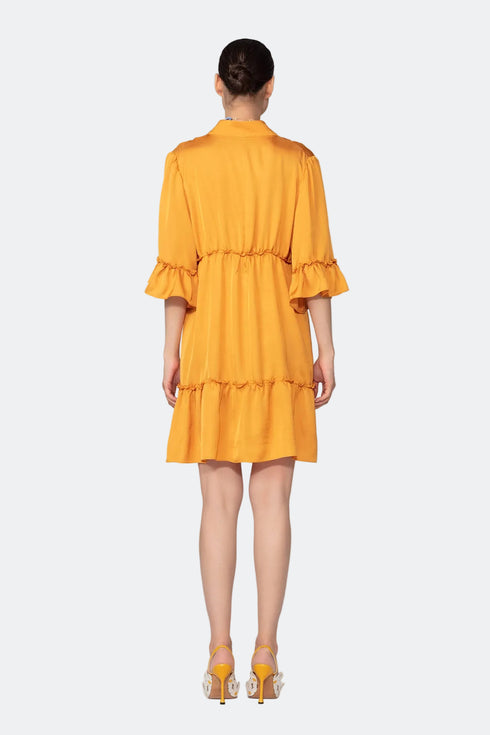 Cyrus3/4 Sleeve Mini Dress With Frill Detail