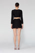 Simetric Patterned Beaded Mini Pencil Skirt