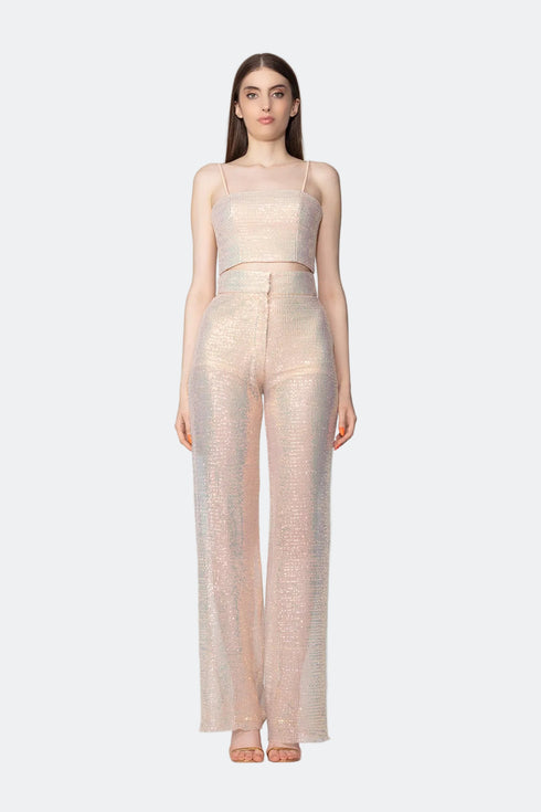 Spaghetti Strap Sequined Top