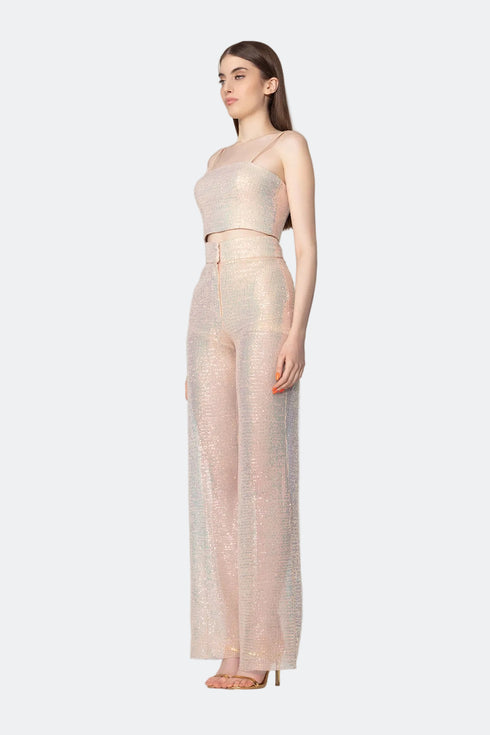 Spaghetti Strap Sequined Top