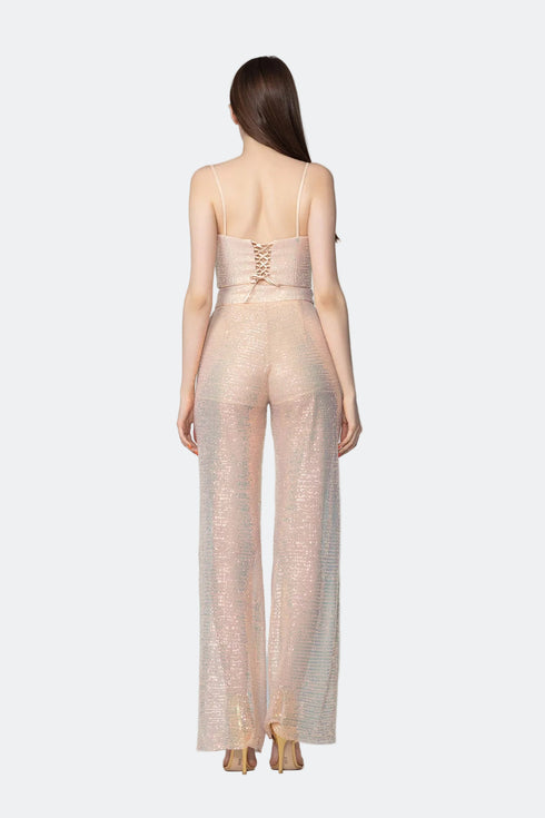 Spaghetti Strap Sequined Top