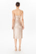 Nude Sequin Midi Dress