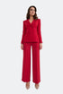 High Waist Straight Trousers With Thin Belt