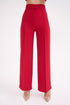 High Waist Straight Leg Trousers With Thick Belt