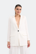 White Jacket With Single Button Front