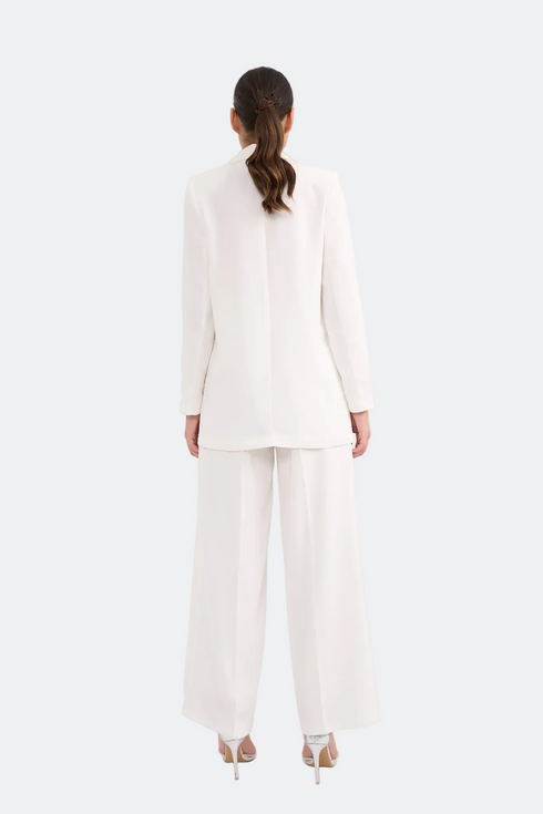 White Jacket With Single Button Front