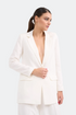 White Jacket With Single Button Front