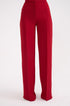 High Waist Straight Trousers With Thin Belt