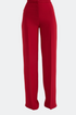 High Waist Straight Trousers With Thin Belt