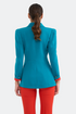 Button Front Detailed Double Breasted Jacket