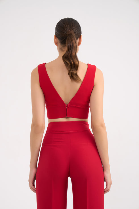 Hight Waist Straight Trousers With Thick Belt