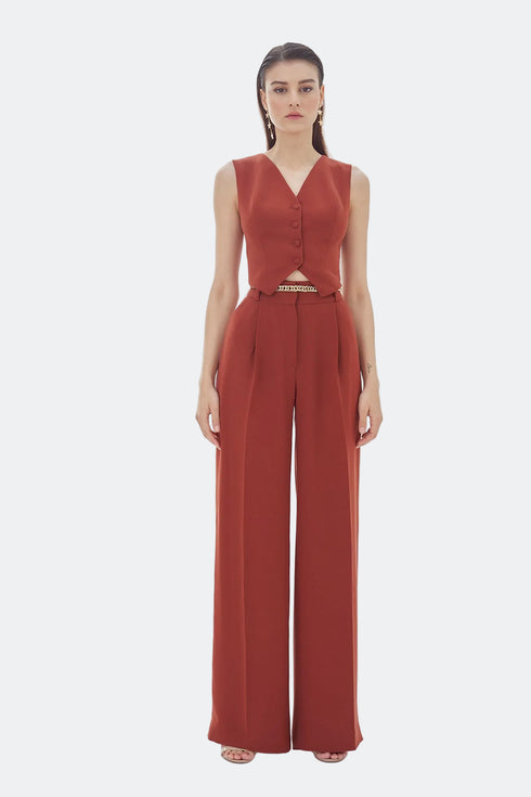 BUTTON FRONT VEST - Barrus London