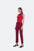 CHECKERED FABRIC CIGARETTE TROUSERS - Barrus London