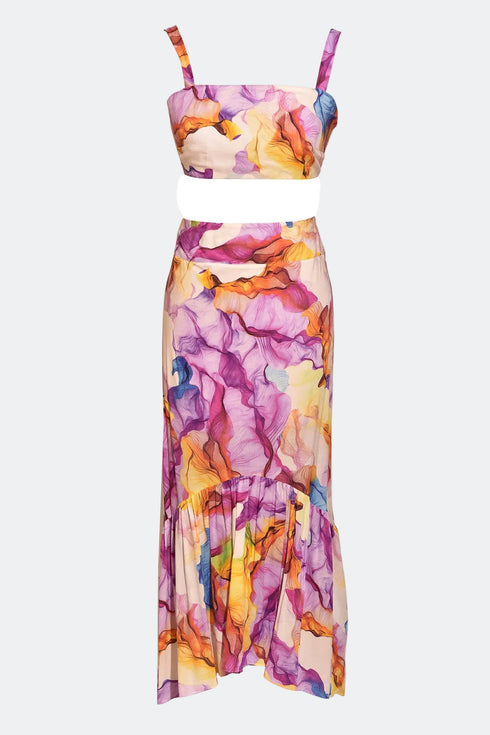 COLORFUL FLORAL CROP TOP - Barrus London