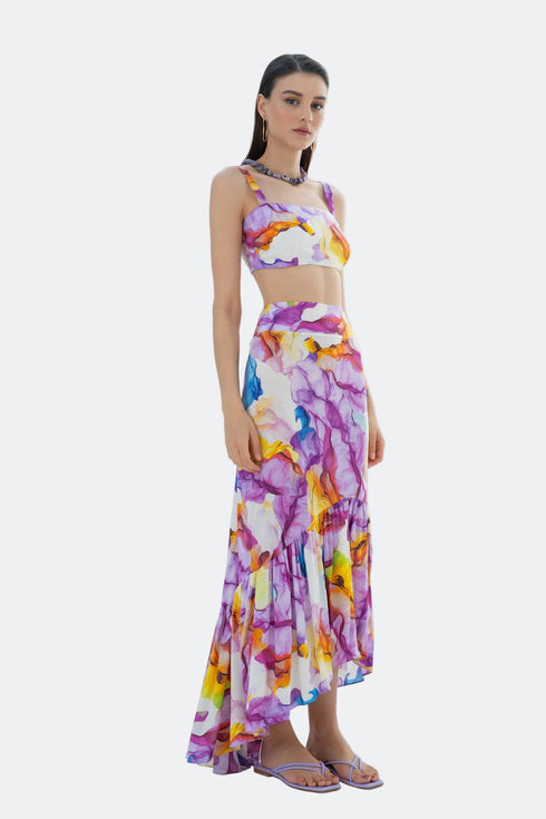 COLORFUL FLORAL CROP TOP - Barrus London