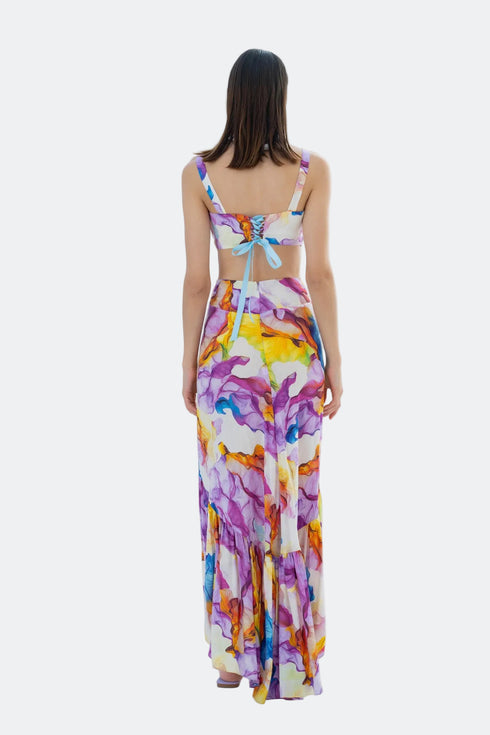 COLORFUL FLORAL CROP TOP - Barrus London