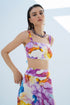 COLORFUL FLORAL CROP TOP - Barrus London