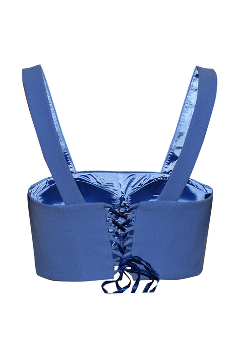 INDIGO CROP TOP - Barrus London