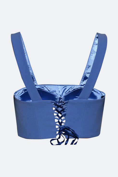 INDIGO CROP TOP - Barrus London