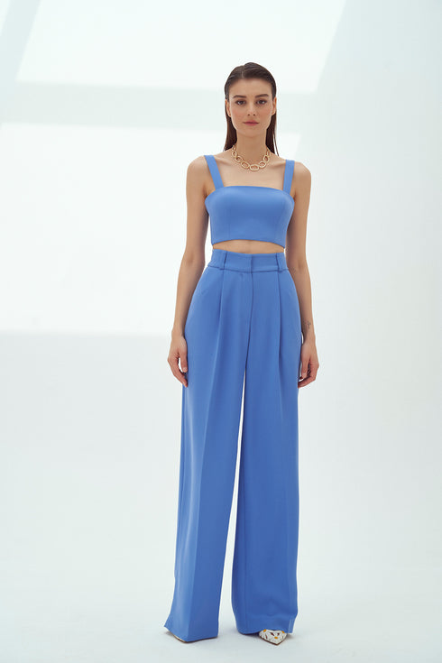 INDIGO CROP TOP - Barrus London