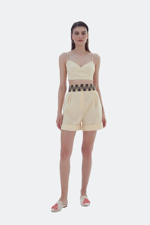 LINEN CROP TOP - Barrus London