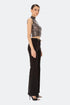 Black Sequined Back Decollete Bustier