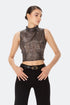 Black Sequined Back Decollete Bustier