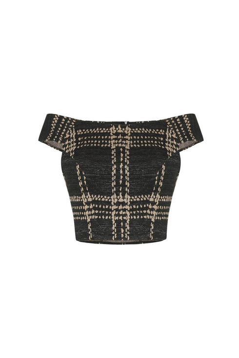 Low Shoulder Crop Top