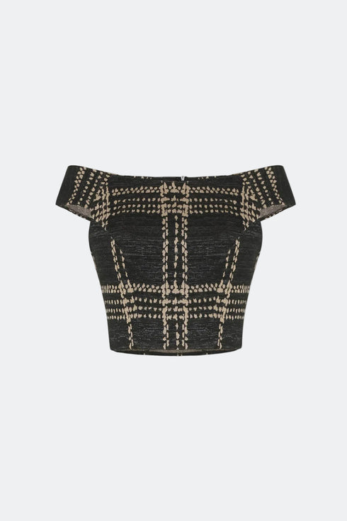 Low Shoulder Crop Top